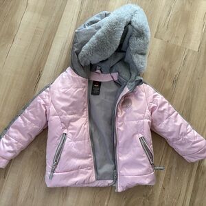 Gerry Weber Pink and Gray Kids Puffer Jacket